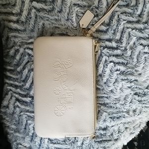 Coach double zip wristlet